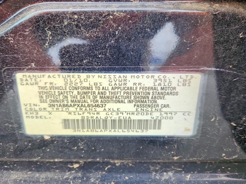 70074246 :رقم المزاد ، 3N1AB6APXAL654637 vin ، 2010 Nissan Sentra مزاد بيع