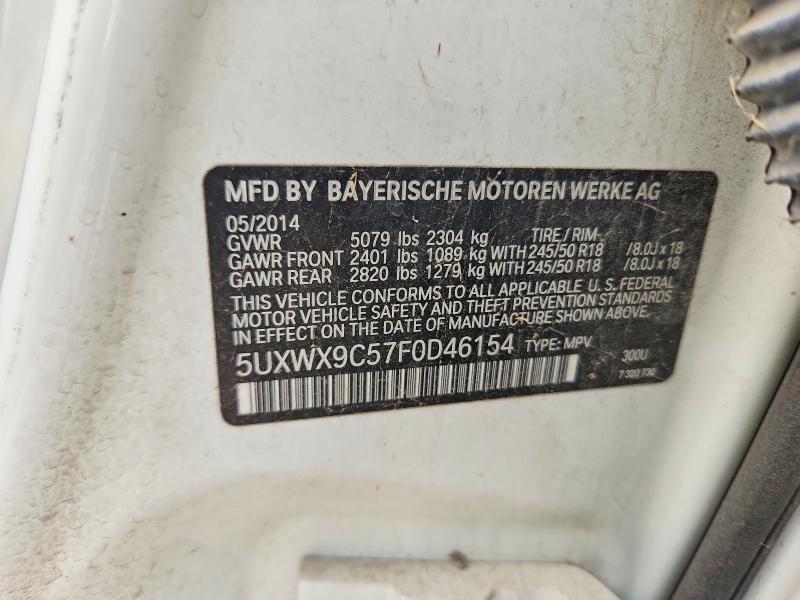 Aukcja sprzedaży 2015 Bmw X3, vin: 5UXWX9C57F0D46154, numer aukcji: 70899946