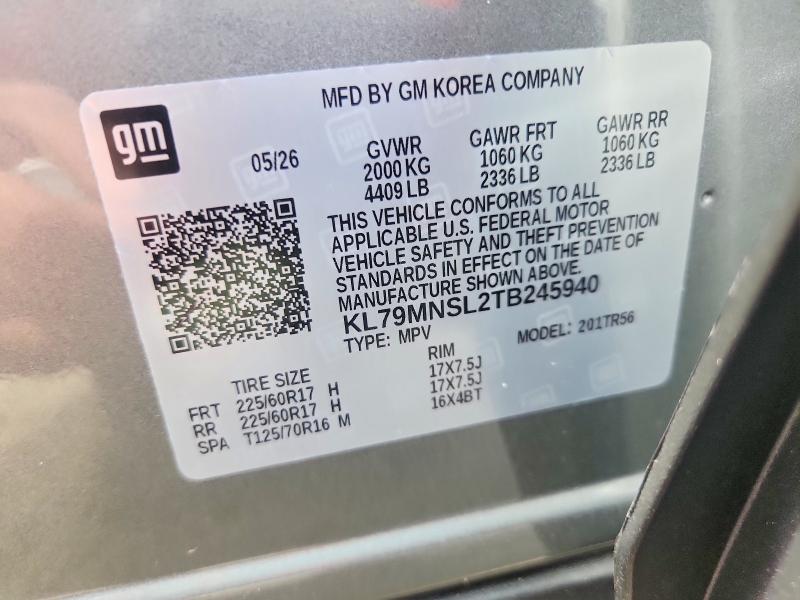 Aukcja sprzedaży 2026 Chevrolet Trailblazer, vin: KL79MNSL2TB245940, numer aukcji: 67878016