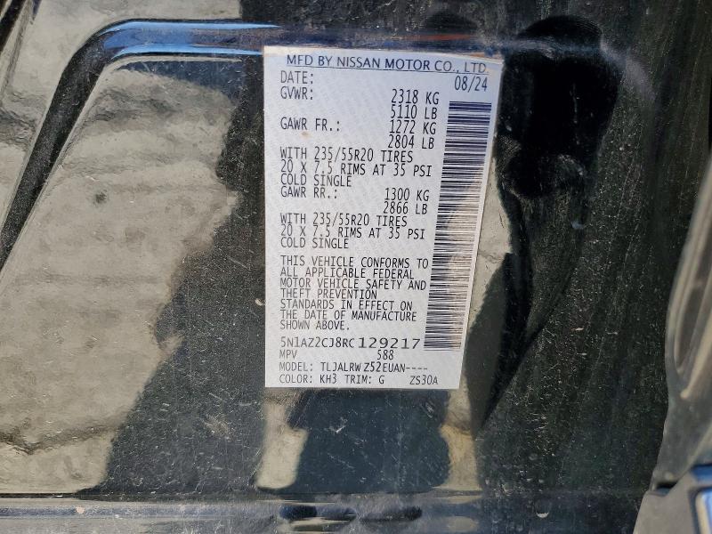 Aukcja sprzedaży 2024 Nissan Murano, vin: 5N1AZ2CJ8RC129217, numer aukcji: 67321196