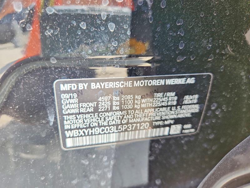 69520226 :رقم المزاد ، WBXYH9C03L5P37120 vin ، 2020 Bmw X2 مزاد بيع