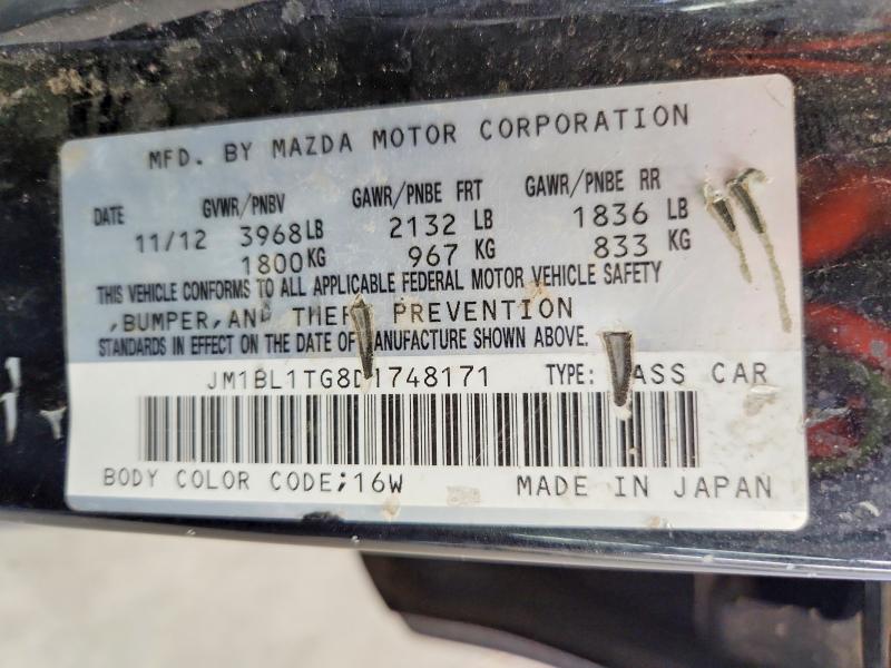 Продаж на аукціоні авто 2013 Mazda 3, vin: JM1BL1TG8D1748171, номер лоту: 70596826