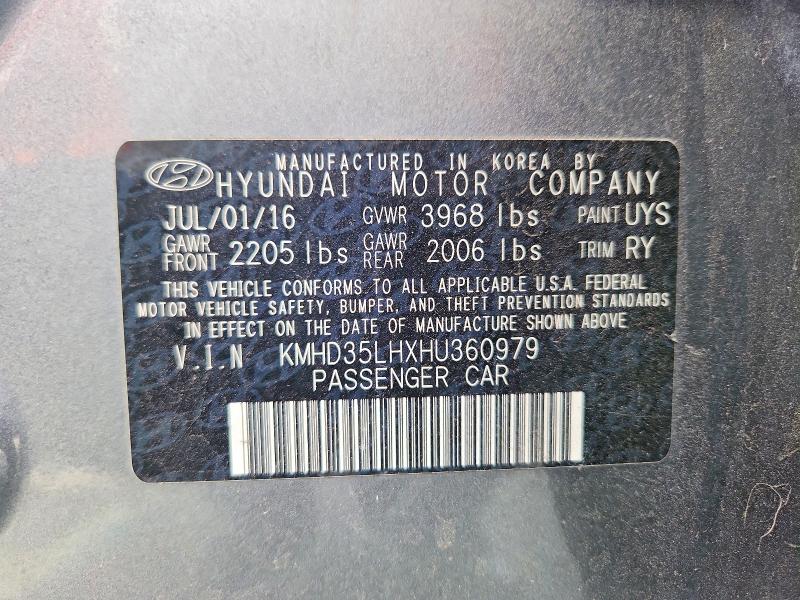 Aukcja sprzedaży 2017 Hyundai Elantra Gt, vin: KMHD35LHXHU360979, numer aukcji: 69798526