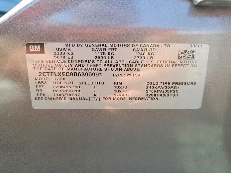 Aukcja sprzedaży 2011 Gmc Terrain, vin: 2CTFLXEC9B6396991, numer aukcji: 67967516