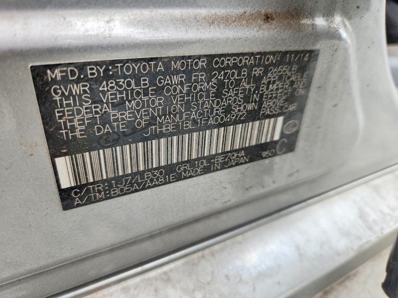Продажа на аукционе авто 2015 Lexus Gs, vin: JTHBE1BL1FA004972, номер лота: 68665606