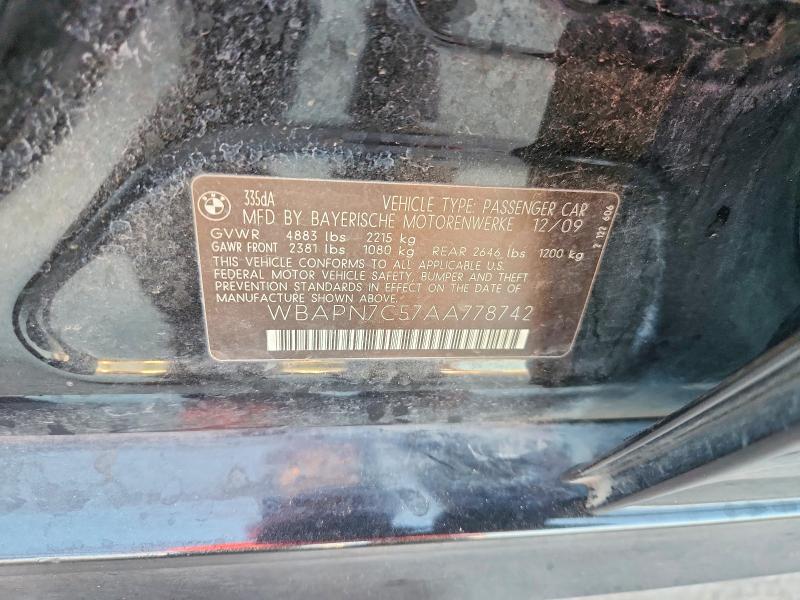Продаж на аукціоні авто 2010 Bmw 335, vin: WBAPN7C57AA778742, номер лоту: 67916136