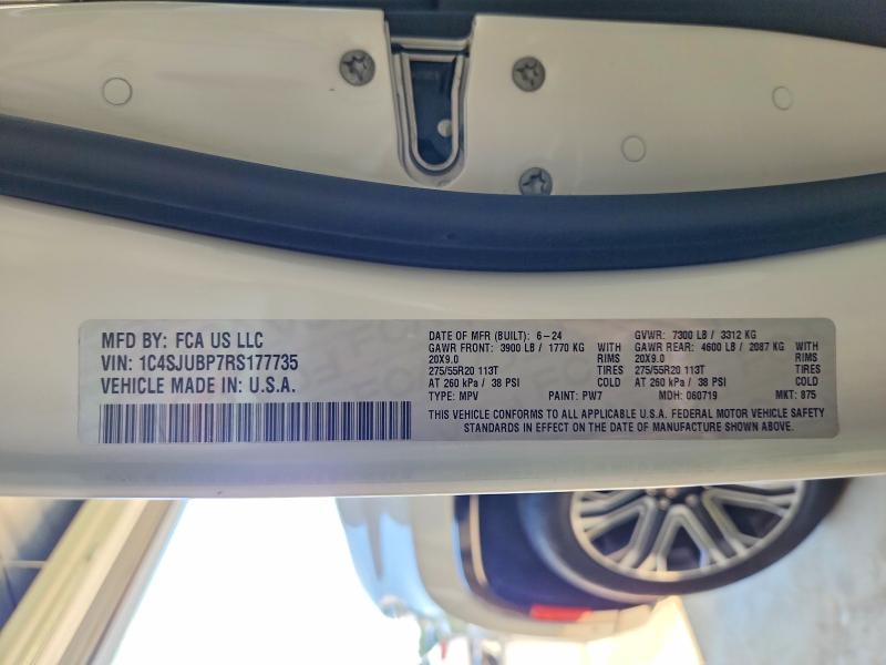 67870456 :رقم المزاد ، 1C4SJUBP7RS177735 vin ، 2024 Jeep Wagoneer مزاد بيع