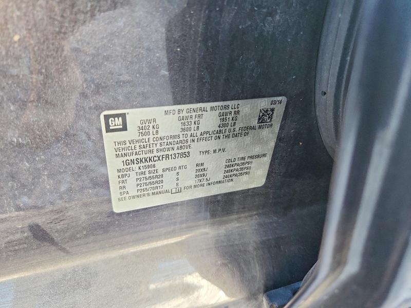 Aukcja sprzedaży 2015 Chevrolet Suburban, vin: 1GNSKKKCXFR137853, numer aukcji: 69393036