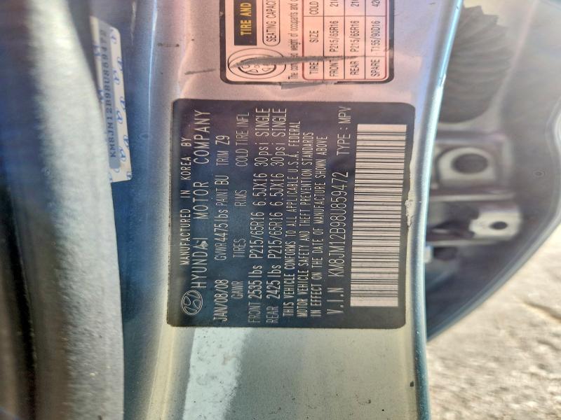 Aukcja sprzedaży 2008 Hyundai Tucson, vin: KM8JM12B98U859472, numer aukcji: 67796566