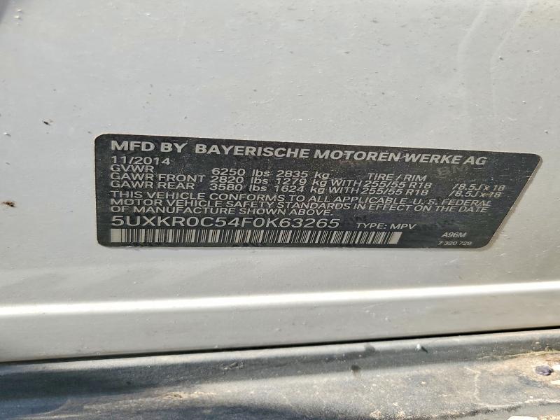 70082246 :رقم المزاد ، 5UXKR0C54F0K63265 vin ، 2015 Bmw X5 مزاد بيع