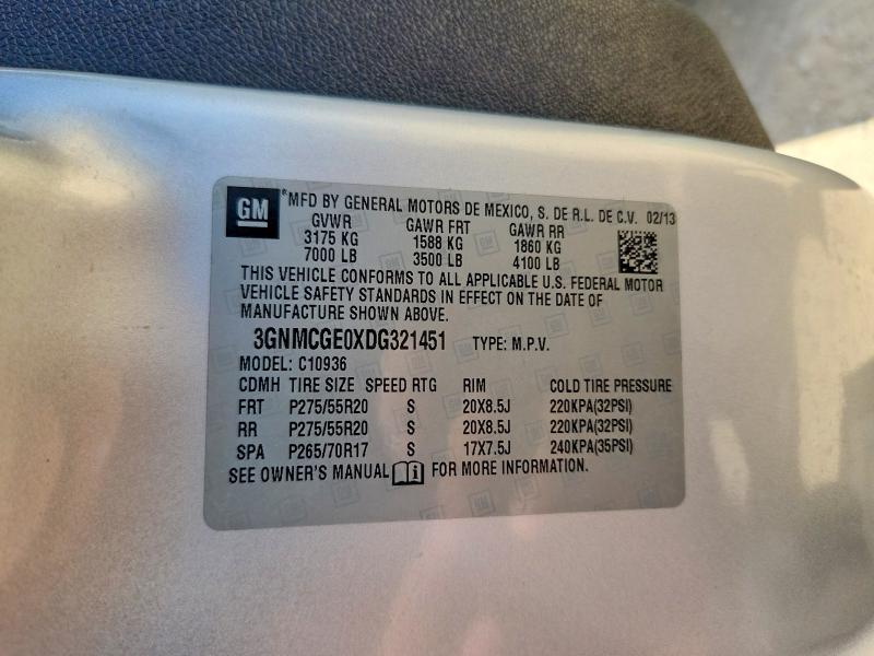 Продажа на аукционе авто 2013 Chevrolet Avalanche, vin: 3GNMCGE0XDG321451, номер лота: 67475546