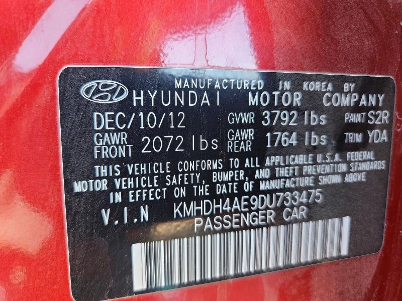 Продажа на аукционе авто 2013 Hyundai Elantra, vin: KMHDH4AE9DU733475, номер лота: 71052666