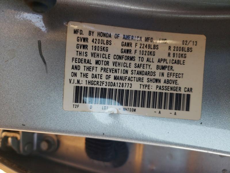 2013 Honda Accord მანქანა იყიდება აუქციონზე, vin: 1HGCR2F30DA128773, აუქციონის ნომერი: 69072226