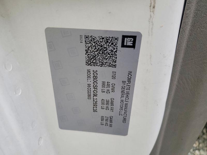 68398286 :رقم المزاد ، 1GB0GSFG9L1259116 vin ، 2020 Chevrolet Express G3500 مزاد بيع