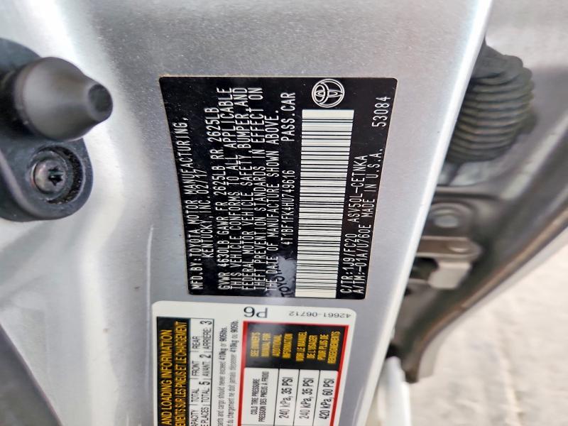 Продажа на аукционе авто 2017 Toyota Camry, vin: 4T1BF1FK4HU749616, номер лота: 70497486