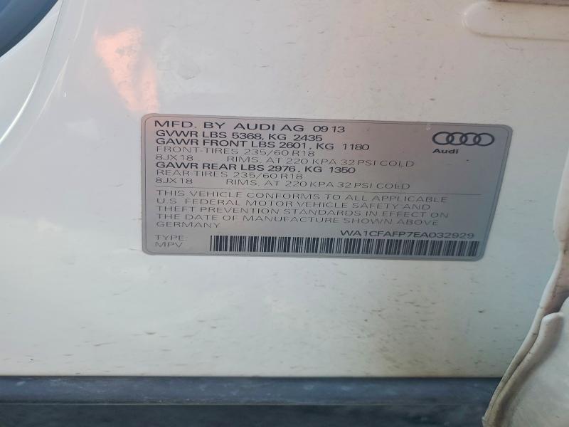 Aukcja sprzedaży 2014 Audi Q5, vin: WA1CFAFP7EA032929, numer aukcji: 67367206