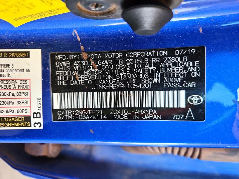 Продажа на аукционе авто 2019 Toyota C-hr, vin: JTNKHMBX9K1054201, номер лота: 67188786