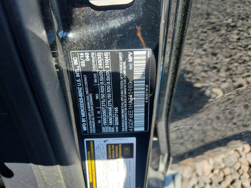 Aukcja sprzedaży 2017 Mercedes-benz Gls, vin: 4JGDF6EE1HA745980, numer aukcji: 67621526