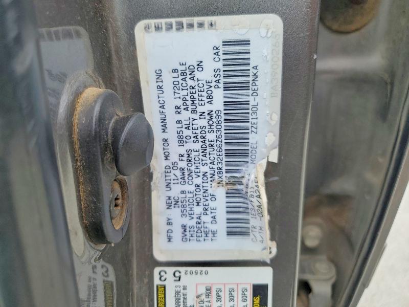 2006 Toyota Corolla მანქანა იყიდება აუქციონზე, vin: 1NXBR32E66Z630899, აუქციონის ნომერი: 69390936