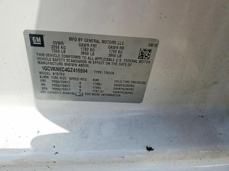 Aukcja sprzedaży 2016 Chevrolet Silverado, vin: 1GCVKNEC4GZ416994, numer aukcji: 67974916