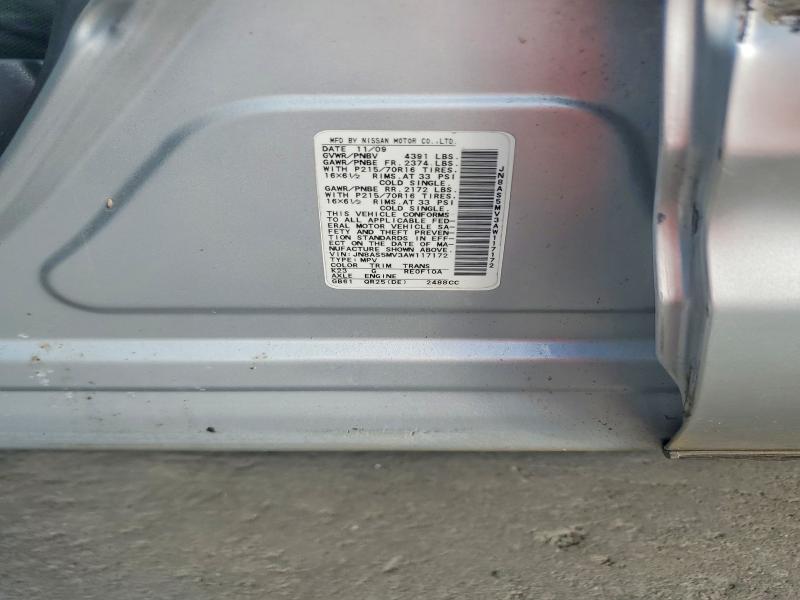 69792496 :رقم المزاد ، JN8AS5MV3AW117172 vin ، 2010 Nissan Rogue مزاد بيع