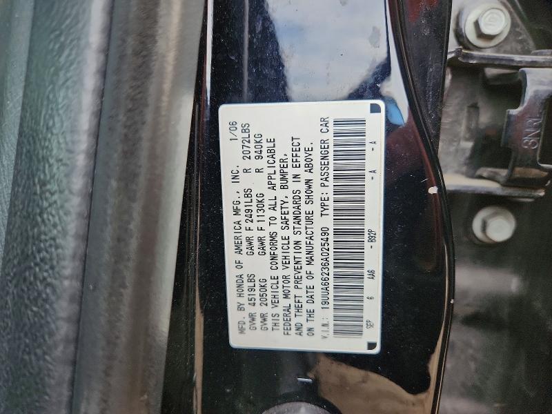 Aukcja sprzedaży 2006 Acura 3.2tl, vin: 19UUA66236A025490, numer aukcji: 69380266