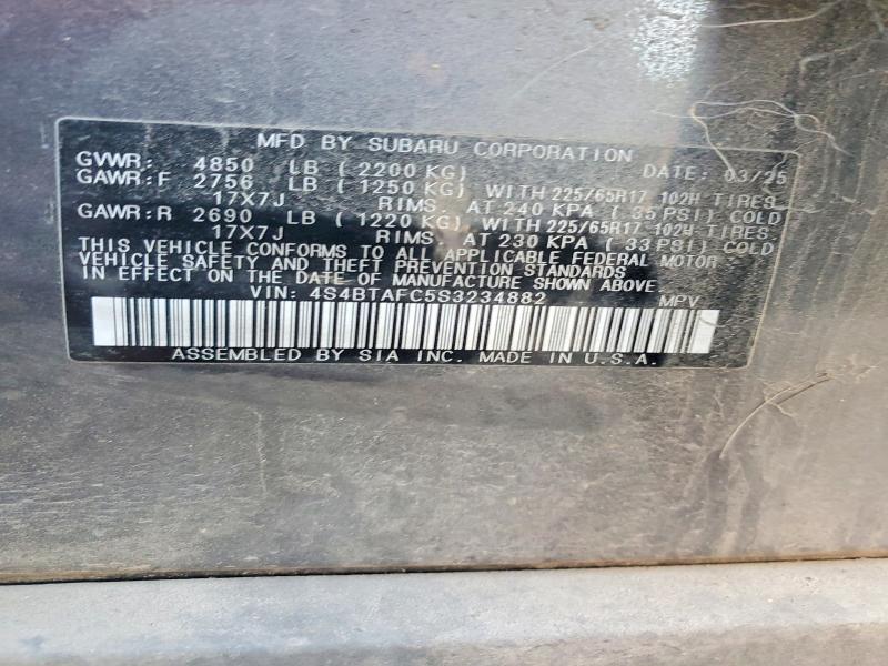 Продаж на аукціоні авто 2025 Subaru Outback, vin: 4S4BTAFC5S3234882, номер лоту: 70329796