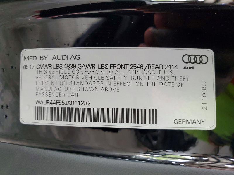 Aukcja sprzedaży 2018 Audi S5, vin: WAUR4AF55JA011282, numer aukcji: 68136526