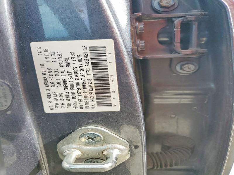 Aukcja sprzedaży 2012 Honda Accord, vin: 1HGCP2F69CA145389, numer aukcji: 69112456