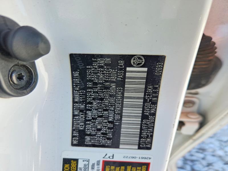 67998356 :رقم المزاد ، 4T1BF1FK0EU346423 vin ، 2014 Toyota Camry مزاد بيع