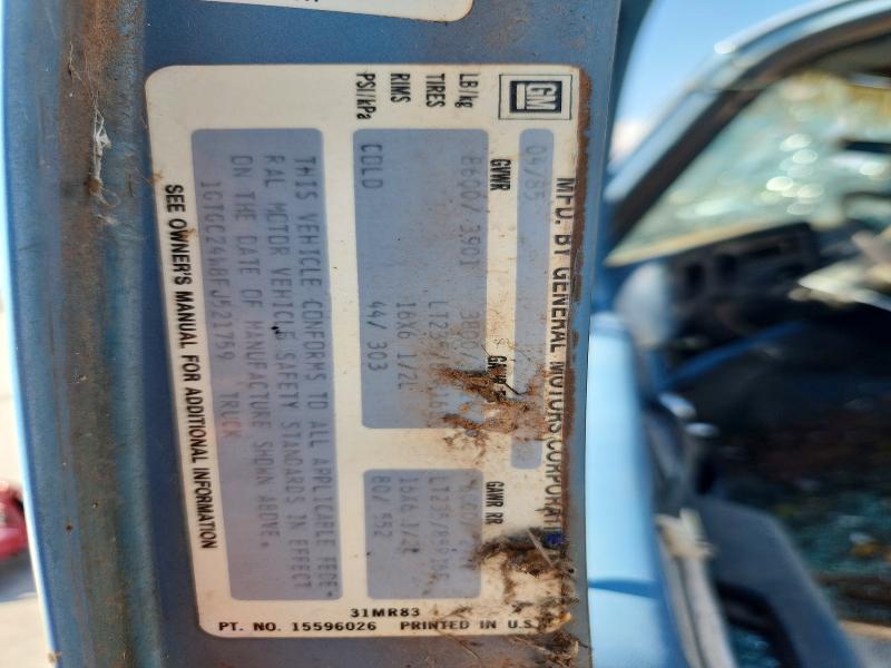 Aukcja sprzedaży 1985 Gmc C2500, vin: 1GTGC24W8FJ521759, numer aukcji: 69410016