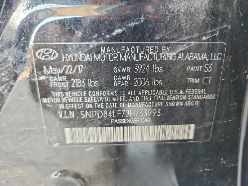 Продаж на аукціоні авто 2018 Hyundai Elantra, vin: 5NPD84LF7JH233993, номер лоту: 67898466