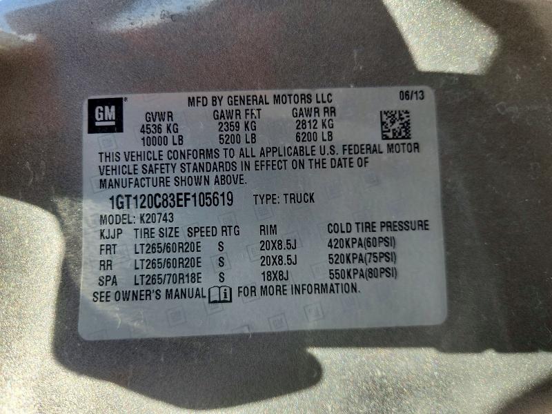 2014 Gmc Sierra მანქანა იყიდება აუქციონზე, vin: 1GT120C83EF105619, აუქციონის ნომერი: 68016986