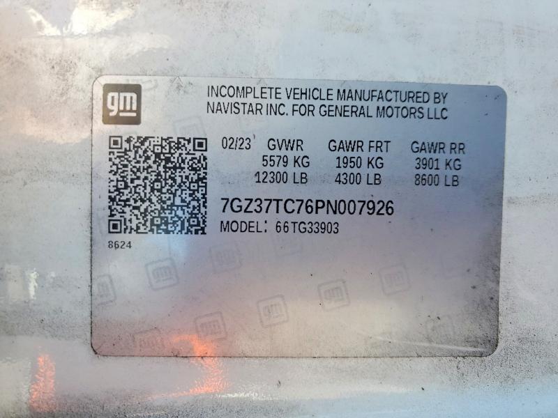 70529856 :رقم المزاد ، 7GZ37TC76PN007926 vin ، 2023 Gmc Savana مزاد بيع