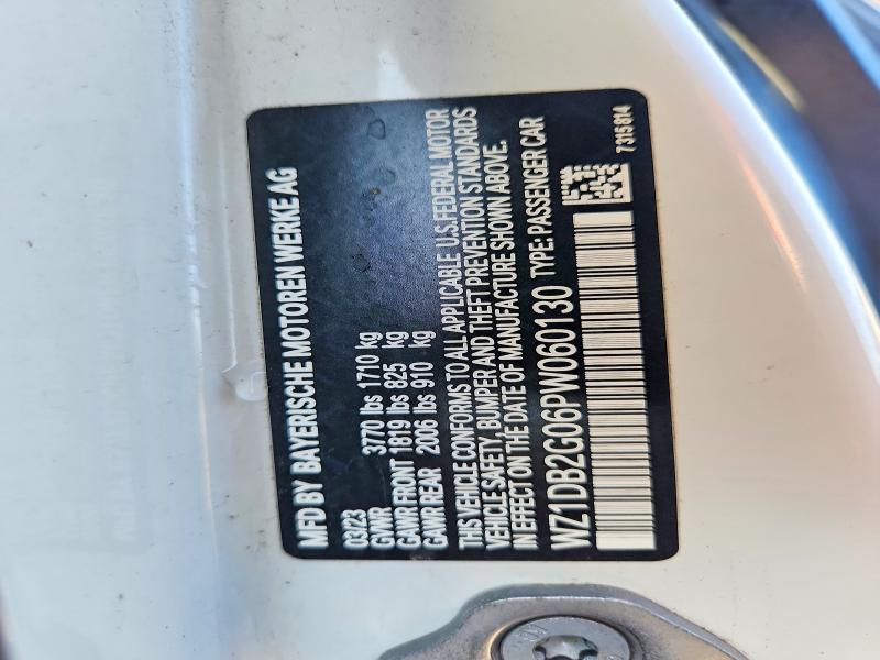70298116 :رقم المزاد ، WZ1DB2G06PW060130 vin ، 2023 Toyota Gr Supra مزاد بيع