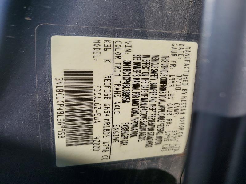 69696326 :رقم المزاد ، 3N1BC1CP4BL389958 vin ، 2011 Nissan Versa مزاد بيع