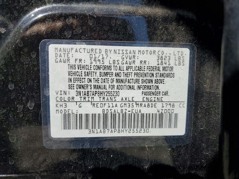 Aukcja sprzedaży 2017 Nissan Sentra, vin: 3N1AB7AP8HY255230, numer aukcji: 69815386