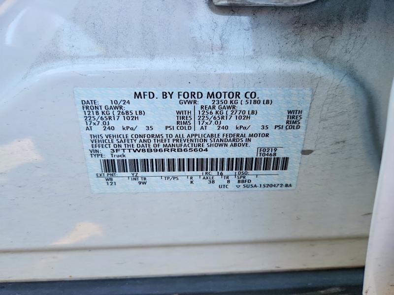 68769046 :رقم المزاد ، 3FTTW8B96RRB65604 vin ، 2024 Ford Maverick مزاد بيع