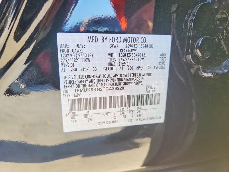 Продаж на аукціоні авто 2026 Ford Explorer, vin: 1FMUK8KH2TGA29228, номер лоту: 69983776