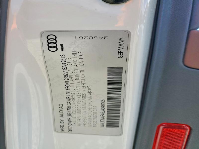 67720926 :رقم المزاد ، WAUDNAF46JA046105 vin ، 2018 Audi A4 مزاد بيع