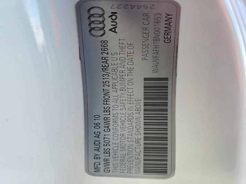 Продажа на аукционе авто 2011 Audi A5, vin: WAUVFAFH1BN001653, номер лота: 70507416