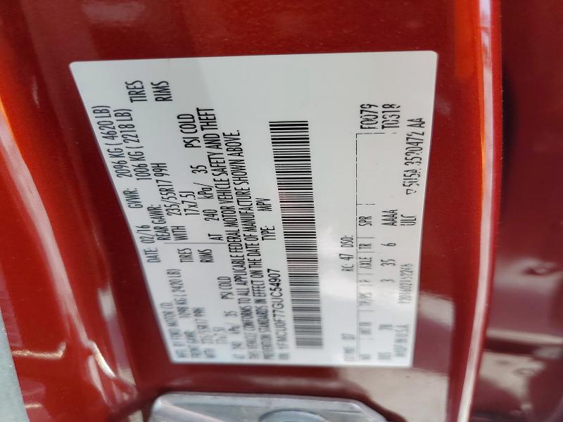 Продаж на аукціоні авто 2016 Ford Escape, vin: 1FMCU0F77GUC54907, номер лоту: 68180536