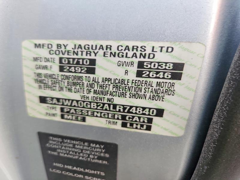 Продажа на аукционе авто 2010 Jaguar Xf, vin: SAJWA0GB2ALR74840, номер лота: 71171726