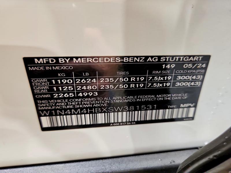 Продаж на аукціоні авто 2025 Mercedes-benz Glb, vin: W1N4M4HBXSW381531, номер лоту: 68854976