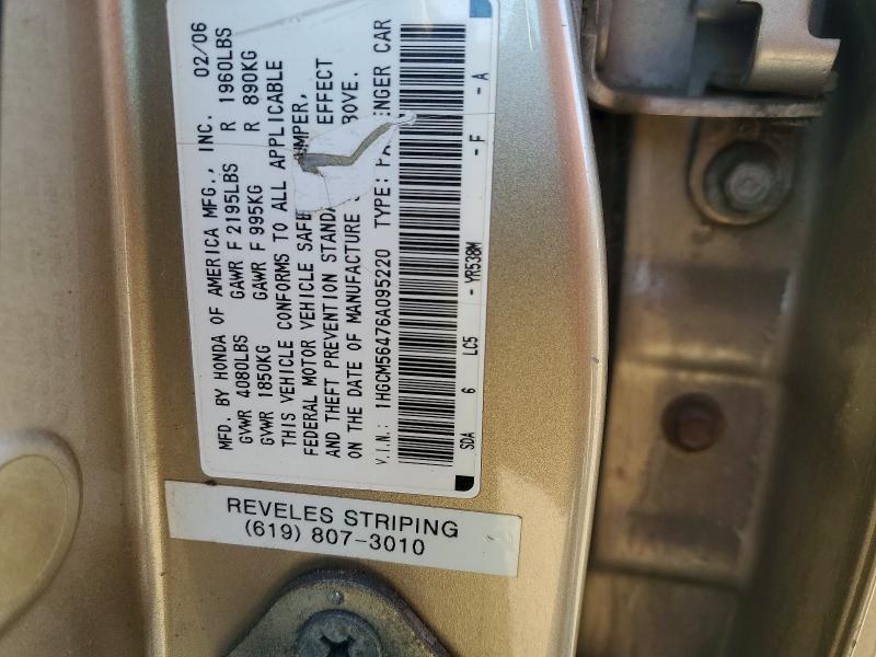 Продажа на аукционе авто 2006 Honda Accord, vin: 1HGCM56476A095220, номер лота: 70550616