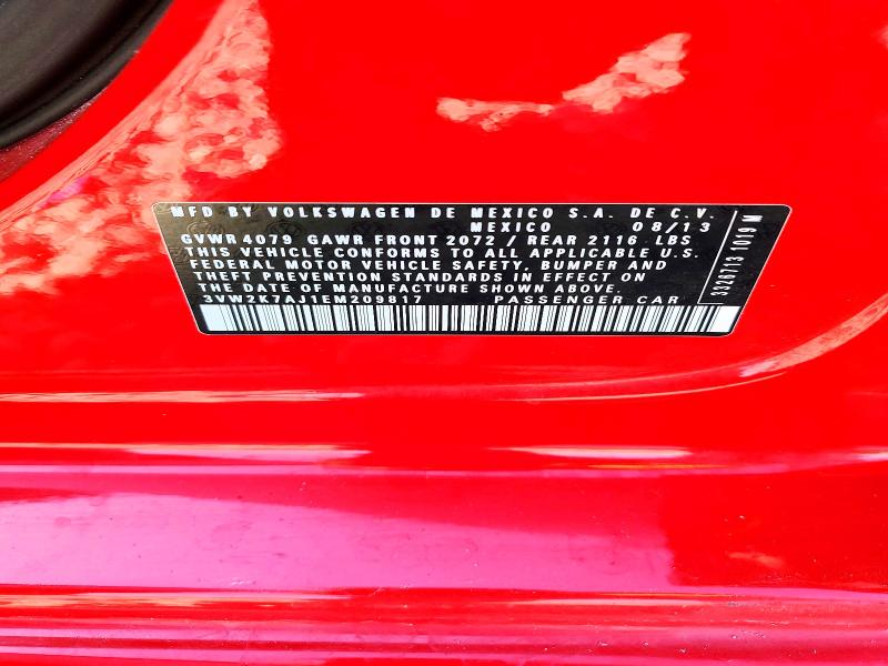 69434346 :رقم المزاد ، 3VW2K7AJ1EM209817 vin ، 2014 Volkswagen Jetta مزاد بيع