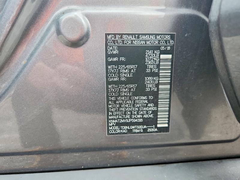 Продажа на аукционе авто 2018 Nissan Rogue, vin: KNMAT2MV9JP594318, номер лота: 70479196