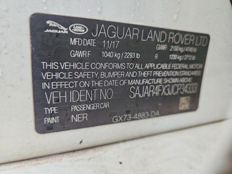 68717176 :رقم المزاد ، SAJAR4FX3JCP34333 vin ، 2018 Jaguar Xe مزاد بيع