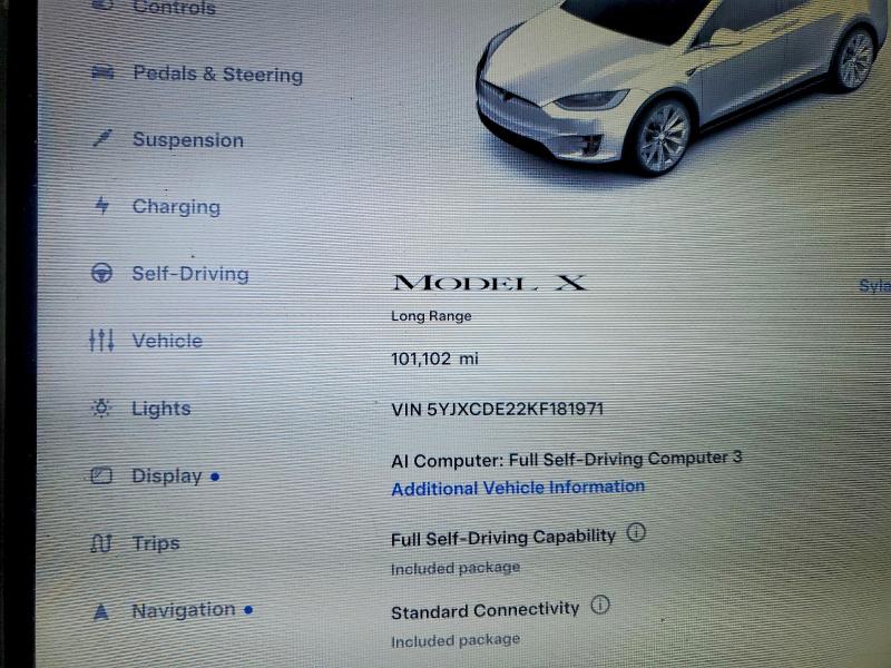 Продажа на аукционе авто 2019 Tesla Model X, vin: 5YJXCDE22KF181971, номер лота: 70947566