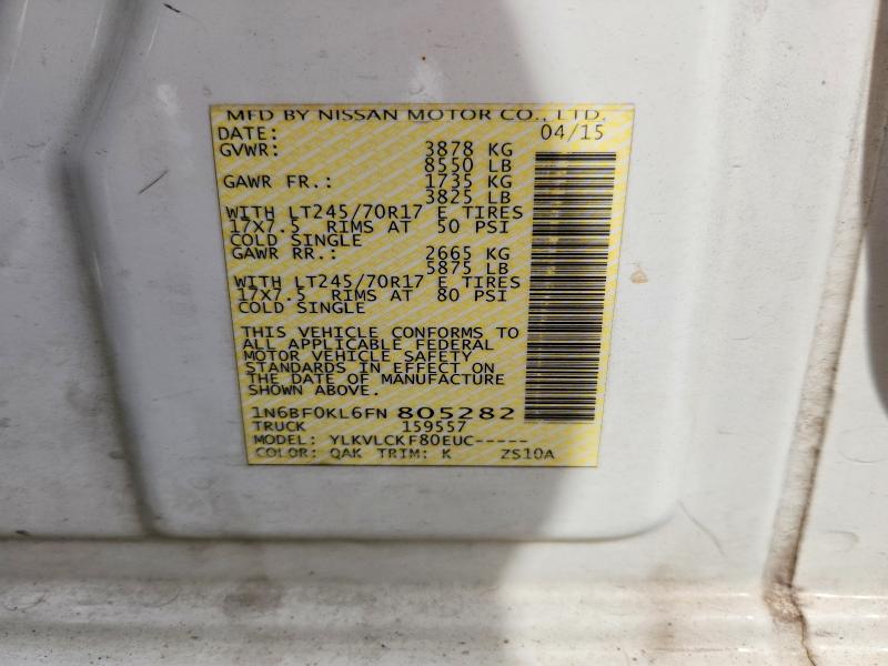 Продаж на аукціоні авто 2015 Nissan Nv, vin: 1N6BF0KL6FN805282, номер лоту: 68328546